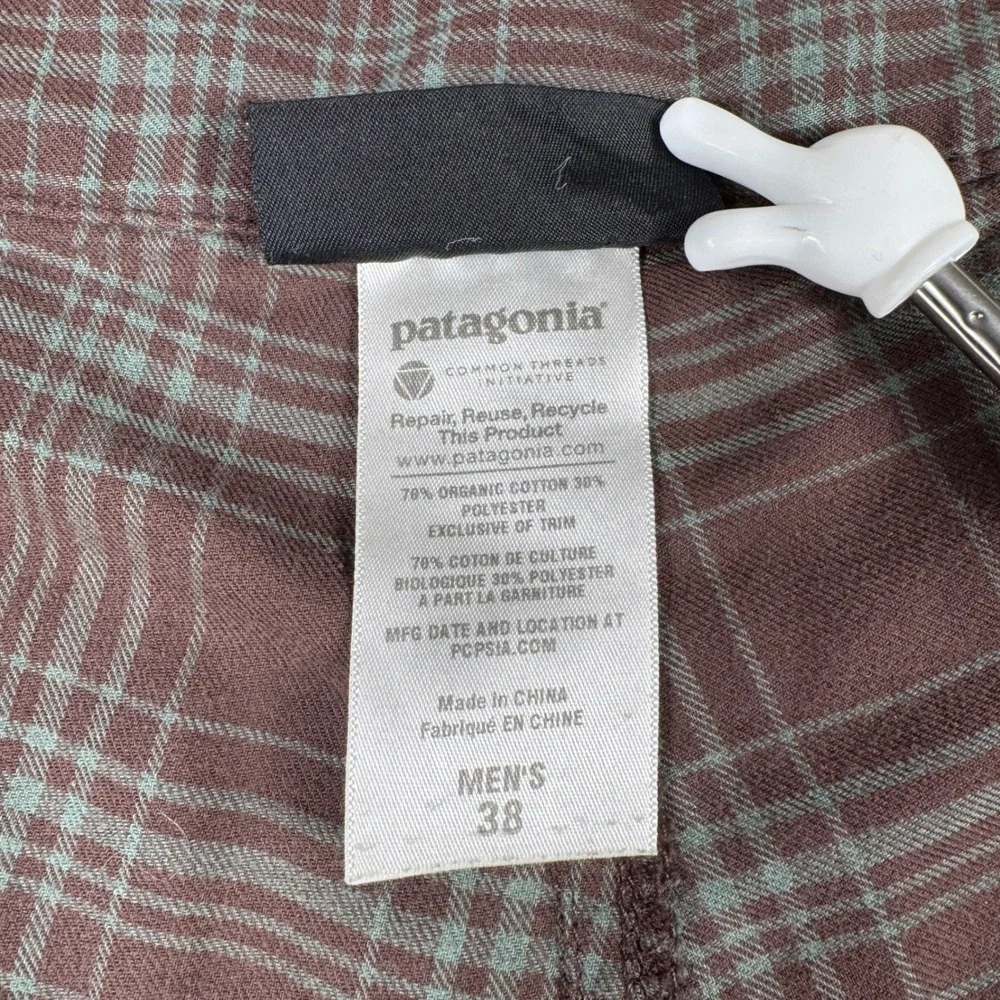 Patagonia Organic Cotton Polyester‎ Plaid Shorts Mens 38 9.5